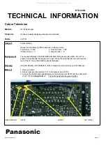 Предварительный просмотр 2 страницы Panasonic QuintrixF TX-28PK25 Service Manual