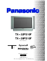 Предварительный просмотр 1 страницы Panasonic QuintrixF TX-28PS10F Operating Instructions Manual