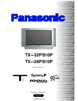 Предварительный просмотр 1 страницы Panasonic QuintrixF TX-28PS10P Operating Instructions Manual