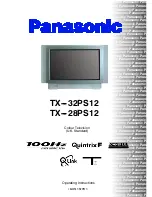 Panasonic QuintrixF TX-28PS12 Operating Instructions Manual preview