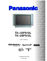 Panasonic QuintrixF TX-28PS12L Operating Instructions Manual preview