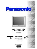 Panasonic QuintrixF TX-29AL10P Operating Instructions Manual предпросмотр