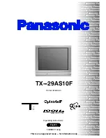 Panasonic QuintrixF TX-29AS10F Operating Instructions Manual предпросмотр