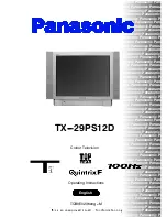 Panasonic QuintrixF TX-29PS12D Operating Instructions Manual preview