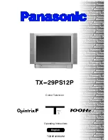 Panasonic QuintrixF TX-29PS12P Operating Instructions Manual предпросмотр