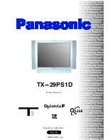 Panasonic QuintrixF TX-29PS1D Operating Instructions Manual preview