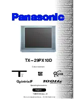 Предварительный просмотр 1 страницы Panasonic QuintrixF TX-29PX10D Operating Instructions Manual