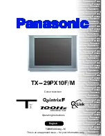 Panasonic QuintrixF TX-29PX10F/M Operating Instructions Manual preview