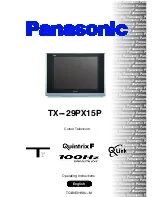 Panasonic QuintrixF TX-29PX15P Operating Instructions Manual предпросмотр