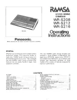 Panasonic RAMSA WR-S208 Operating Instructions Manual preview