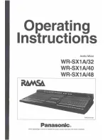 Panasonic Ramsa WR-SX1A/40 Operating Instructions Manual preview