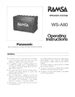 Panasonic Ramsa WS-A80 Operating Instructions Manual preview