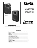 Panasonic RAMSA WS-AT300 Operating Instructions Manual preview