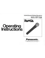 Preview for 1 page of Panasonic Ramsa WX-RP158 Operating Instructions Manual