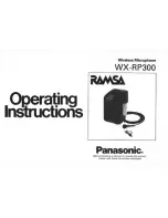 Panasonic Ramsa WX-RP300 Operating Instructions Manual preview