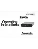 Panasonic RAMSA WX-RP800 Operating Instructions Manual preview