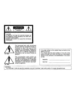 Preview for 2 page of Panasonic RAMSA WX-RP800 Operating Instructions Manual