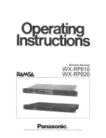 Panasonic Ramsa WX-RP810 Operating Instructions Manual предпросмотр