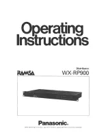 Preview for 1 page of Panasonic Ramsa WX-RP900 Operating Instructions Manual