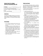 Preview for 3 page of Panasonic Ramsa WX-RP900 Operating Instructions Manual