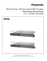 Panasonic Ramsa WZ-AD96 Operating Instructions Manual предпросмотр