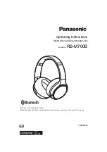 Preview for 1 page of Panasonic RB-M700B Operating Instructions Manual