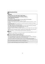 Preview for 2 page of Panasonic RB-M700B Operating Instructions Manual