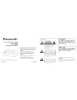 Preview for 1 page of Panasonic RC-6066 Operating Instructions