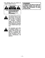 Preview for 3 page of Panasonic RC-6088 Operating Instructions Manual