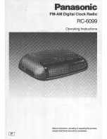 Preview for 1 page of Panasonic RC-6099 Operating Instructions Manual