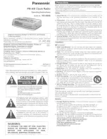 Preview for 1 page of Panasonic RC-6266 Operating Instructions