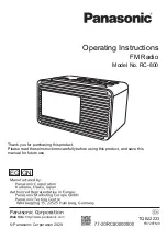 Preview for 1 page of Panasonic RC-800 User Manual