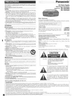Panasonic RC-CD500 Operating Instructions Manual preview