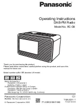 Preview for 1 page of Panasonic RC-D8 User Manual