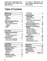 Preview for 2 page of Panasonic RC-X260 Operating Instructions Manual