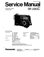 Panasonic RF-2900 Service Manual preview
