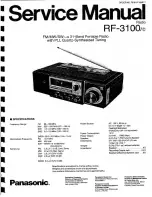 Panasonic RF-3100 Service Manual preview