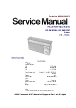 Предварительный просмотр 1 страницы Panasonic RF-562DGU Service Manual