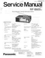 Panasonic RF-B600 Service Manual preview