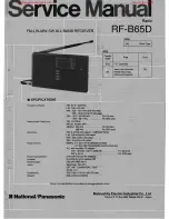 Panasonic RF-B65D Service Manual preview