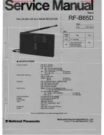 Preview for 1 page of Panasonic RF-B65D Service Manual