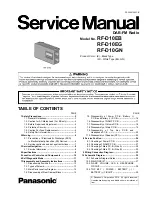 Предварительный просмотр 1 страницы Panasonic RF-D10EB Service Manual