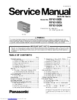 Panasonic RF-D10EG Service Manual preview