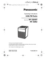 Preview for 1 page of Panasonic RF-D20U Operating Instructions Manual