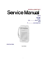 Preview for 1 page of Panasonic RF-P50 Service Manual