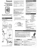 Preview for 1 page of Panasonic RF-SW200 Operating Instructions