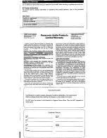 Preview for 5 page of Panasonic RF-SW200 Operating Instructions