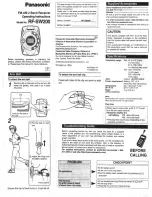 Предварительный просмотр 1 страницы Panasonic RF-SW200R Operating Instructions