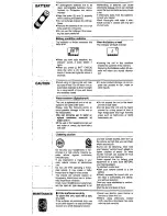 Предварительный просмотр 4 страницы Panasonic RF-SW200R Operating Instructions