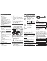 Panasonic RF-TJ10 Owner'S Manual preview